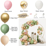 Taooba Color Palette Retro Green Balloon Garland Arch Kit Wedding Birthday Balloons Decoration Party White Balloons For Baby Shower Decor Supplies