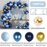 Taooba Color Palette Macaron Blue Balloon Garland Arch Kit Happy Birthday Party Decoration Kids Boy Baby Shower Ballons Wedding Party Supplies