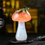 Taooba-1pc 250ml Mushroom Cocktail Glass Cup for Drinks Beer Cup Creative Clear Wine Glasses Coffee Cups Drinkware Bar Tool Glass Cup