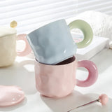 Taooba--Milk Lace-up Cover Scoop Cute Girl High Appearance Level Ceramic Coffee Mug