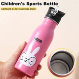 500ML American Children's Stainless Steel Sport Water Bottle Portable Outdoor Cycling Camping Bicycle Bike Kettle Seal leakproof