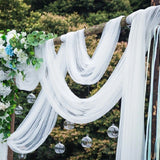 1.6Mx2/5M Wedding Decoration Tulle Roll Organza Crystal Sheer Fabric Wedding Birthday Party Backdrop Chair Sash DIY Decor Yarn