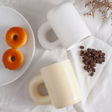 Taooba-260ml Korean Style Fatty Mug Design Splash Ink Ceramic Cup Simple Milk Coffee Mug Couple Cups Gift Porcelain Water Cup Home