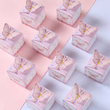 Pink Purple Butterfly Candy Box Gift Packing Bags Girl Birthday Party Decoration Baby Shower Gift Box for Kids Birthday Supplies