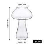 Taooba-1pc 250ml Mushroom Cocktail Glass Cup for Drinks Beer Cup Creative Clear Wine Glasses Coffee Cups Drinkware Bar Tool Glass Cup