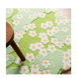 Taooba-Special-shaped Flower Tufting Rug Carpet Soft  Fluffy Tufted Doormat Sofa Area Rug Foot Pad  Silicone Anti-skid Back Door Mat