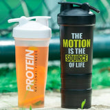 1pc Shaker Bottles with Stirring Ball Gym Sports Protein Powder Mixing Bottle Outdoor Portable Leak Proof Plastic Cup Drinkware