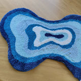 Taooba-Cute Irregular Tufting Rug  DoorMat Soft Thick Fluffy Tuftted Door Floor Carpet Bathroom Absorbent Rug Toilet Kitchen Entrance F