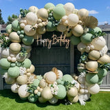 Macaron Sage Green Balloon Garland Arch Kit Birthday Party Decor Kids Boy Baby Shower Balloons Wedding Birthday Party Supplies