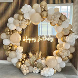 White Gold Balloon Garland Kit Birthday Baby Shower Balloons Arch Kit Latex Ballon Chain Wedding Party Decoration