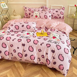 Cute Carrot Duvet Cover Set Flat Sheet Pillowcases Bear Dinosaur Ins New Kids Adult Fashion Gift Single Queen Bedding Linen