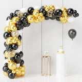 Black Gold Balloon Garland Arch Kit Latex Confetti Balloon Happy 30 40 50th Years Old Birthday Party Decor Birthday Anniversary