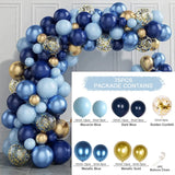 Taooba Color Palette Blue Metallic Balloons Garland Kit Gold Confetti Balloon Arch Birthday Party Decoration Kids Wedding Birthday Baby Shower Boy