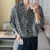 Taooba Men's Shirt Graphic Dot Male Shirts Hip Hop Funny with Sleeves Fashion 2024 High Quality Luxury Summer Korean Style Trendyol Man