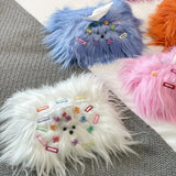 Taooba-Cute Plush Monster Drawer Box Tissue Box with Little Hairpin DIY Room Table Drawer Paper Holder Paper Box Cover