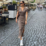 Taooba 'Sleek Latte' Slit Dress