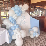 Taooba Color Palette 146pcs Blue white balloon arch set, different sizes balloon birthday,gender,wedding ball bridal shower anniversary decoration