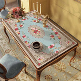 European Retro Dining Table Mat Waterproof Insulated PVC Anti-scalding Anti-fouling Soft Mats Light Luxury Coffee Table Desk Mat