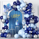 Taooba Color Palette Macaron Blue Balloon Garland Arch Kit Happy Birthday Party Decoration Kids Boy Baby Shower Ballons Wedding Party Supplies