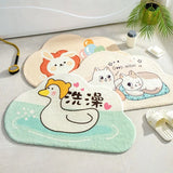 Cartoon Cute Style Bath Mat Absorbent Anti-slip Bathroom Mats Bathtub Side Rug Entrance Floor Rugs Bedside Kid Room Carpets