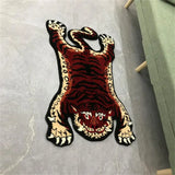 Taooba-90cmx150cm Tufting Tiger Carpet Special-shaped Floor Mat Bedside Blanket Foot Pad Tiger Tapestry Non-slip Bath Rug Mats