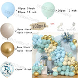 Taooba Color Palette Ice Snow Balloons Garland kit Snowflake Ballon Blue Balloon Princess Boys Birthday Party Baby Shower Decorations Christmas Decor