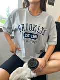 Taooba-Brooklyn EST.1998 NEW YORK City Printed T-Shirt Female Cotton Breathable Short Sleeve Summer High Quality Brand Streetwear Women