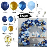 Taooba Color Palette Ice Snow Balloons Garland kit Snowflake Ballon Blue Balloon Princess Boys Birthday Party Baby Shower Decorations Christmas Decor