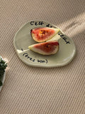 Ceramic Table Mat Candle Mat Photo Props Dessert Tray Decorative Plate Fruit Mat Jewelry Storage Mini Plate Dessert Tray