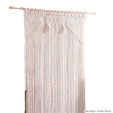 Taooba-Macrame Curtain Tapestry Handwovwen Tassel Pendant Bohemia Door Curtain Tapestry Window Curtain Tapesrtry Wedding Background