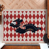 Year of The Dragon Red Cute Cartoon Carpet Household Non-Slip Wear-Resistant Home Floor Mat No-Washable Dirty-Resistant Rugs 양탄자