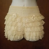 Taooba Floral Lace Lingerie Shorts Layers Ruffles High Waist Frilly Bloomers Booty Shorts Kawaii Streetwear Coquette Fairy Y2k Pants