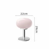 Taooba Christmas gift Italian Designer Glass Egg Tart Table Lamp Bedroom Bedside Study Reading Led Night Light Home Decor Atmosphere Stained Desk Lamp