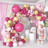 Burgundy Gold Rose Balloon Garland Arch Kit Birthday Party Supply Wedding Valentine's Day Proposal Baby Shower Decoration Balons