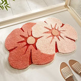 Taooba Mountain Forest Patterned Flocked Carpet Modern Bump Flower Doormat Bathroom Area Rugs High Low Plush Irregular Bedside Carpets