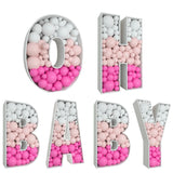 91.5CM Giant Letter Birthday Figure Balloon Filling Box Balloon Birthday Wedding Party Decor Baby Shower Baloon Mosaic Frame Box