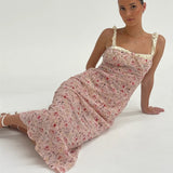 Taooba Flamingo Pink Floral Elegance Dress