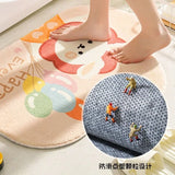 Cartoon Cute Style Bath Mat Absorbent Anti-slip Bathroom Mats Bathtub Side Rug Entrance Floor Rugs Bedside Kid Room Carpets