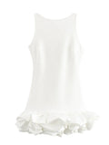 Taooba Porcelain Ruffled Hem Dress