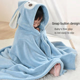 Taooba Thickened Bath Towels Cute Children Newborn Baby Super Soft Absorbent Pure Cotton Hooded Cloak Bath Towel Can Be Worn Blanket