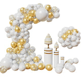 White and Gold Balloons Garland Arch Kit Retro Beige White Balloons Wedding Decor Birthday Baby Shower Party Backdrop Globos