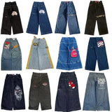 Taooba-JNCO clothing Men baggy jeans Y2K high quality Embroidered 2000s biggest trashy ropa aesthetic streetwear Hip Hop wide leg jeans