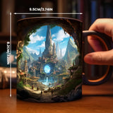 Creative 3D Mug Ceramic Cup for Readers Book Lovers Gifts Household Kitchen Drinkware Supplies Mugs Coffee Cups Birthday Gift