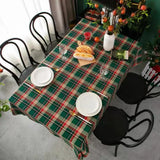 Taooba-Rectangular Checkered Tablecloth Christmas New Year Holiday Home Dining Tablecloth Picnic Cloth  Round Tablecloth  Nappe Sirene