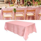 Satin Tablecloth For Wedding 145x220cm Bright Smooth Silk Table Cover for Wedding Banquet Anniversary Dining Table Decor