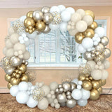 152pcs Sand White Gold Balloon Garland Arch Beige Khaki Balloon Wedding Decoration Baby Shower Balloons Birthday Party Decor