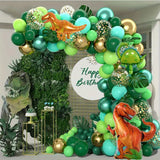 Taooba Color Palette 154 Pcs Jungle Animal Themed Balloon Decorations, Tyrannosaurus Rex Birthday Outdoor Scene Decoration Anniversary Commemoration