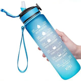 1pc 1000ml Water Bottle Motivational Sport Water Bottle Leakproof Bottles Drinking Outdoor Travel PC Bottle Gym Fitness Jugs