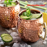 1pc 18oz 304 Stainless Steel Cocktail Mug Moscow Mule Mug Copper Beer Cup Copper Coffee Mug Kitchen Supplies Gifts for Men