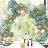 Retro Green Balloon Garland Arch Kit Wedding Birthday Balloons Decoration Party Balloons For Baby Shower Decor Jungle Safari